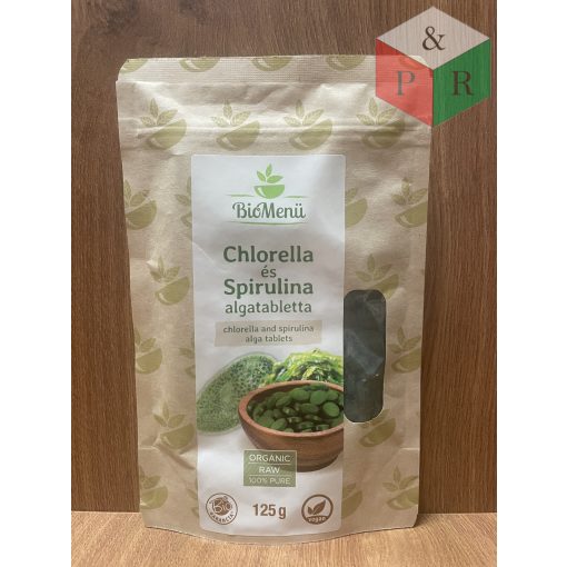 Biomenü Chlorella és Spirulina algatabletta 125g