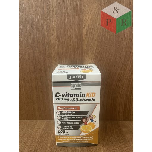 Jutavit C- vitamin KID 200mg+D3- vitamin 100db