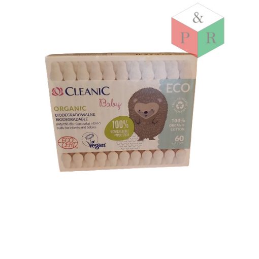 Cleanic baby eco organic biológiailag lebomló fültisztító 60db 