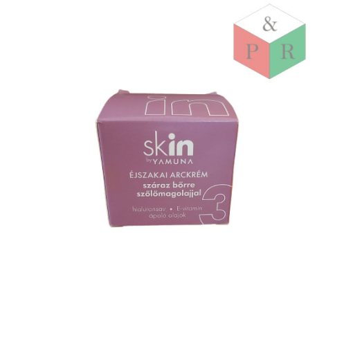 Skin by Yamuna éjszakai arckrém száraz bőrre szőlőmagolajjal 50 ml